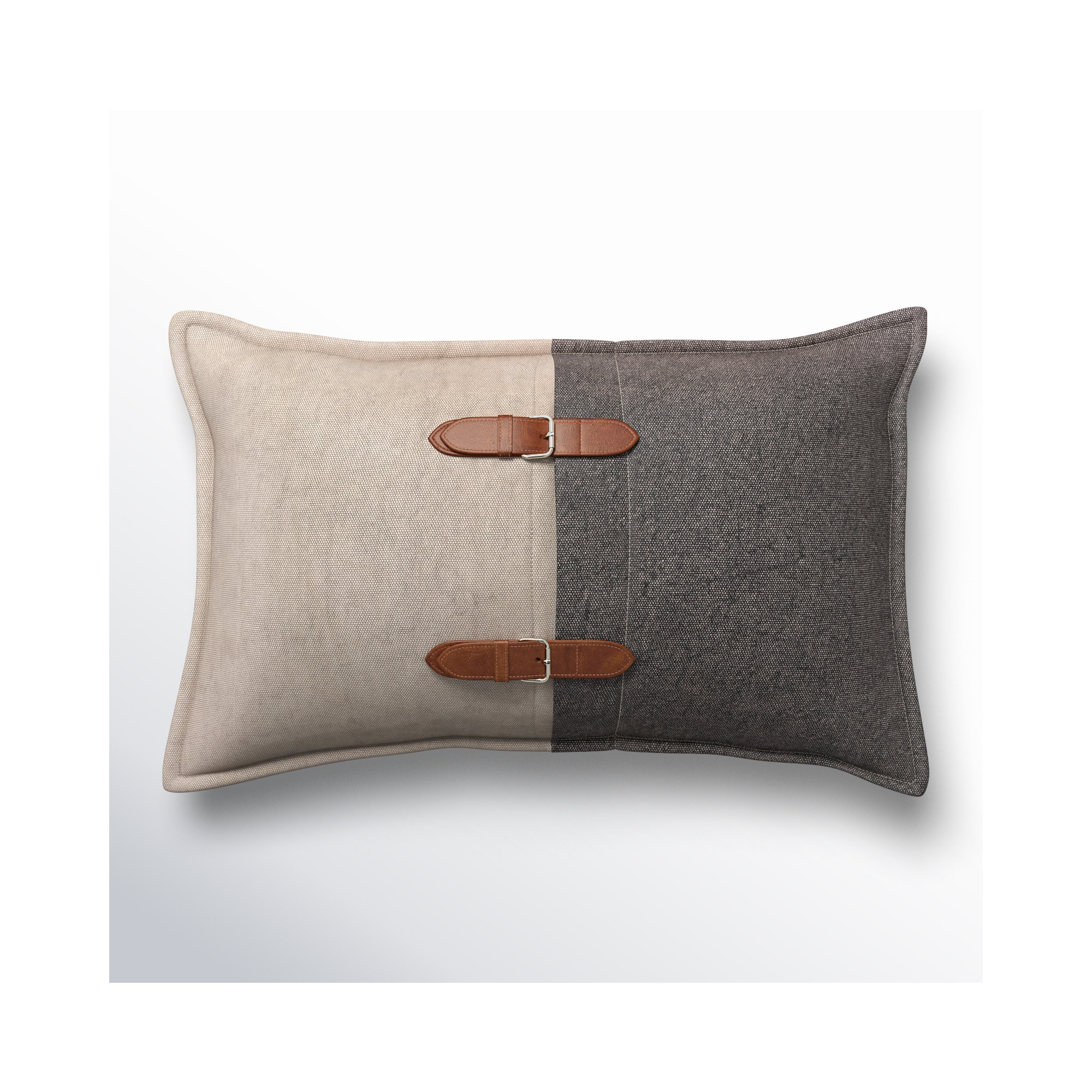 Placide Cotton Lumbar Throw Pillow, Down