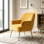 Fauteuil d'appoint en velours, chaises de salon rembourrées modernes-1847608680