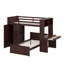 Lit mezzanine simple avec tablettes, bureau et garde-robe-1560838460