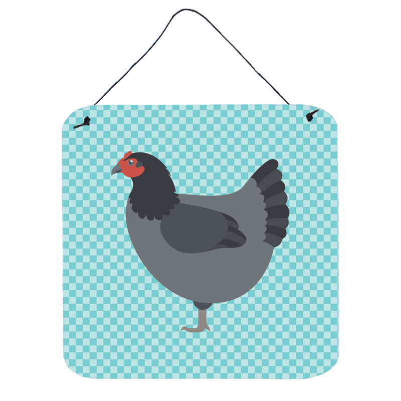 Décoration murale à poulet géant jersey, Bleu