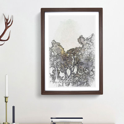 Branches of an Oak Tree in Abstract - Picture Frame Graphic Art Print