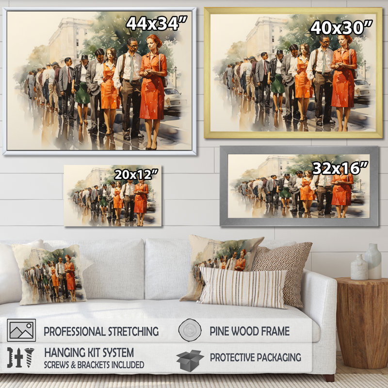 La loi sur les droits civiques II - Art mural historique, Cadre flottant doré, H 34 po x l 44 po x P 1,5 po