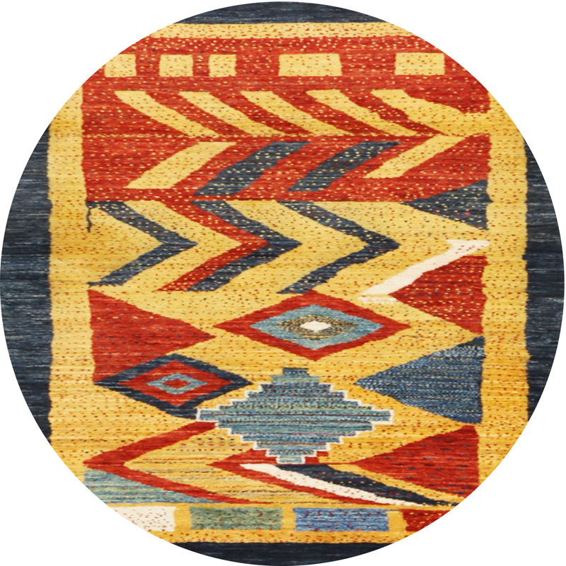 Chevron Indoor Rug, Round 8'