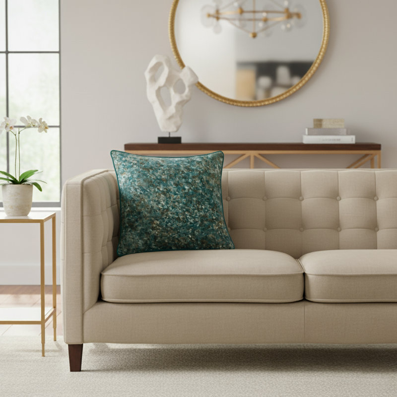 Tatum Velvet Square Pillow Cover & Insert