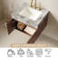 Armoire de salle de bain flottante Mid-Century