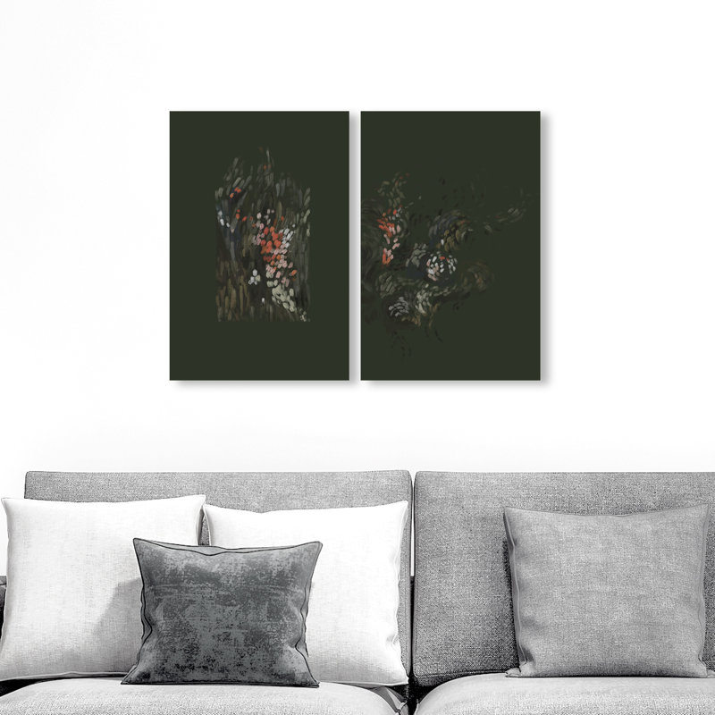 Dancing Petals Set Set by Oliver Gal, 16"H x 24"W, Gallery Wrapped