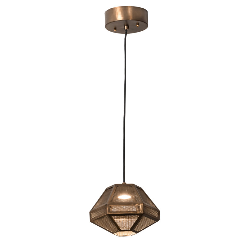 Luminaire suspendu géométrique unique à 1 lumière Holsinger