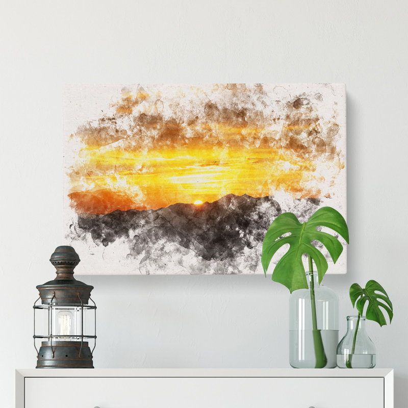 Sunset in Austria - Wrapped Canvas, 60cm H x 91cm W x 3cm D