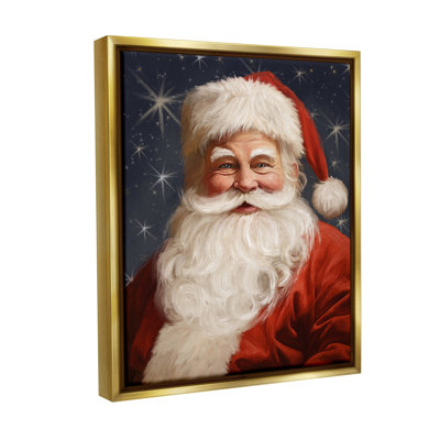 "Portrait du Père Noël souriant" par Ramona Murdock sur toile