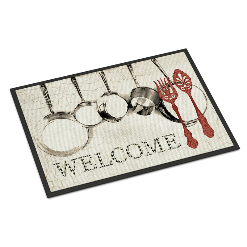Tapis de porte d’intérieur anti-dérapant pour casseroles et poêles, Rectangle 1 pi 6 po x 2 pi 3 po