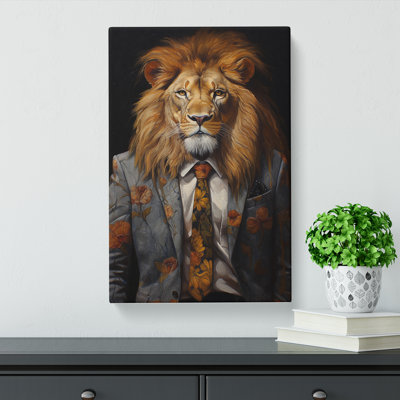 Lion In A Suit No.3 - No Frame Print