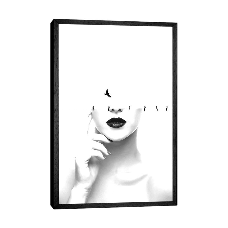 Mindless by Kiki C Landon - Print on Canvas, 101.6cm H x 66.04cm W x 3.81cm D, Black Framed