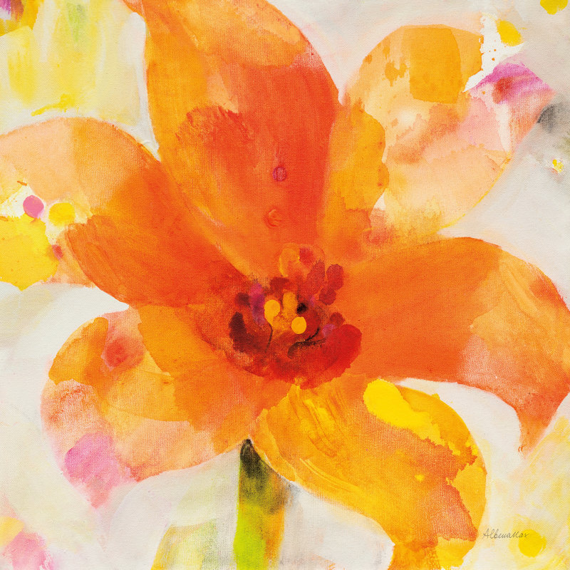 «Bright Tulips II» par Albena Hristova - reproduction, H 12 po x l 12 po, Toile tendue