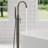 Single Handle Floor Mounted Freestanding Tub Filler with Hand Shower-107823706