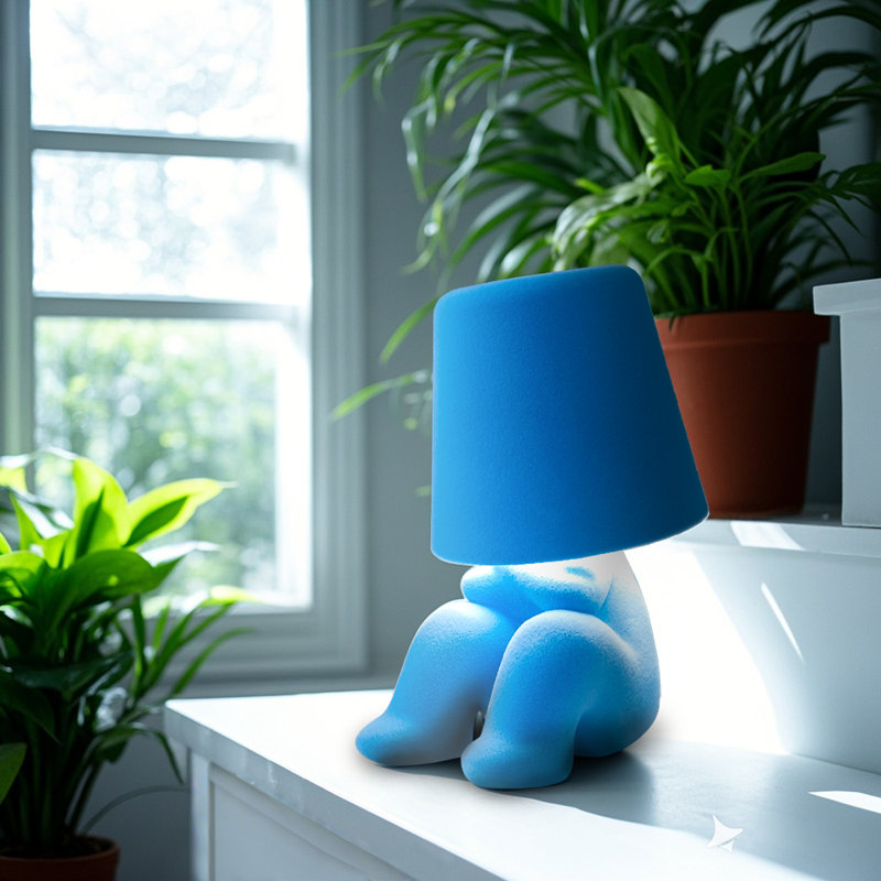 Lampe de table créative 7 po - Lampe de chevet pour chambre à coucher, chambre de bébé, salon, petite lampe de chevet mignonne, cadeau et décoration parfaits