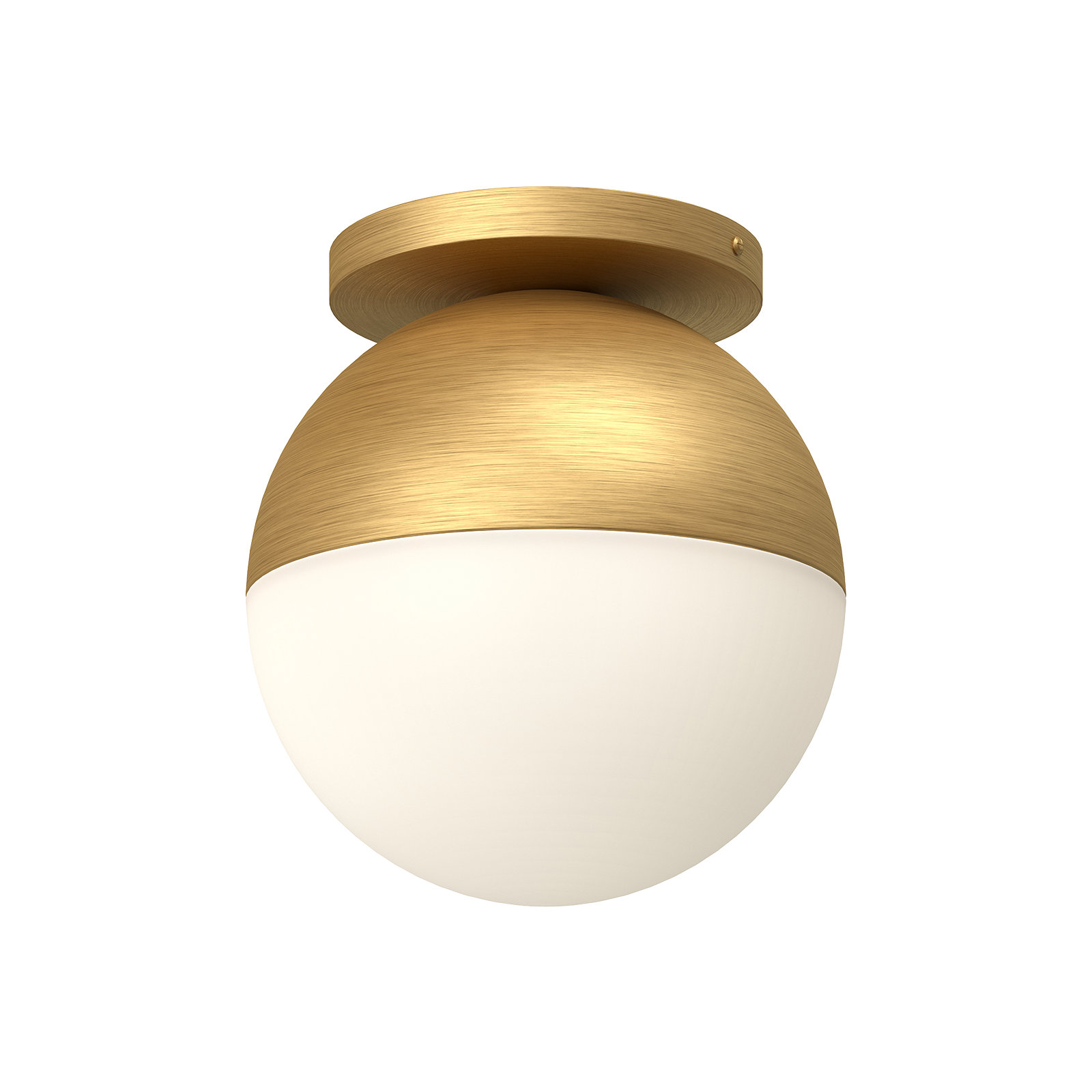 Monae Single Light Glass Flush Mount, Brushed Gold, 10.75" H x 9.88" W x 9.88" D