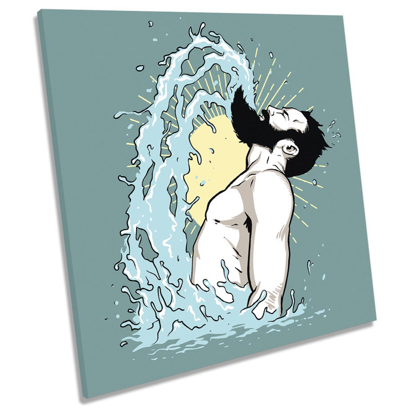 Beard Flip Man Cave - Wrapped Canvas Print, 60cm H x 60cm W x 2cm D