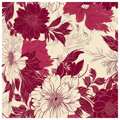 Burgundy Floral Pattern Comforter