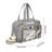 2 Pack Beige And Black Clear Waterproof Sandproof Carry On Toiletry Bag Large Capacity Double Compartment Zipper Cosmetic Organizer Tote Bag For Travel Gym Shower Beach Outdoor Activities-133004603