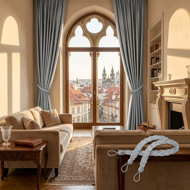 Natural Fabric Curtain Holdback/Tieback