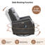 Fauteuil inclinable électrique de 35 po en cuir végétalien avec massage et chaleur -1941820422