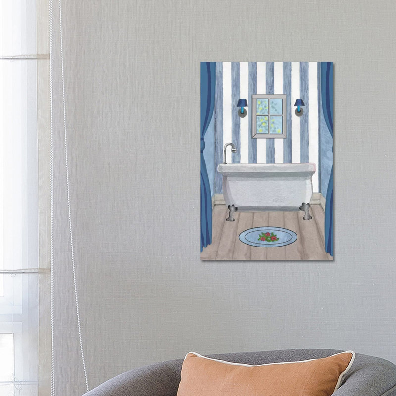 Blue Batroom II by Martin James - Wrapped Canvas Print, 66.04 cm H x 45.72 cm W x 1.91 cm D