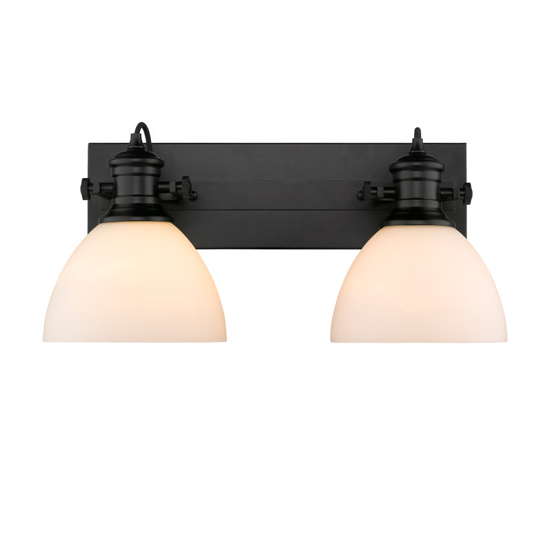 Bales 2 - Light Dimmable Vanity Light, Matte Black, Opal Glass