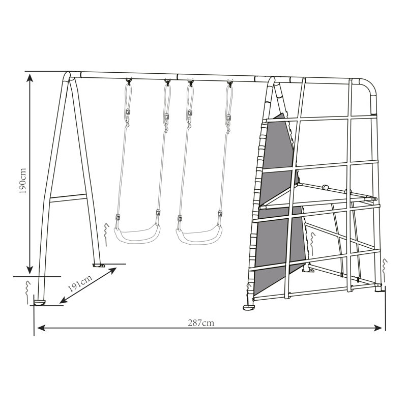 AXI Metal Swing Set with 2 Swing(s)