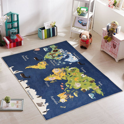 Eder Rectangle Machine Woven Polyester Rug