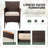 Maltby 4-Person Acacia Patio Dining Set with 35.43" W Square Table-1230409926