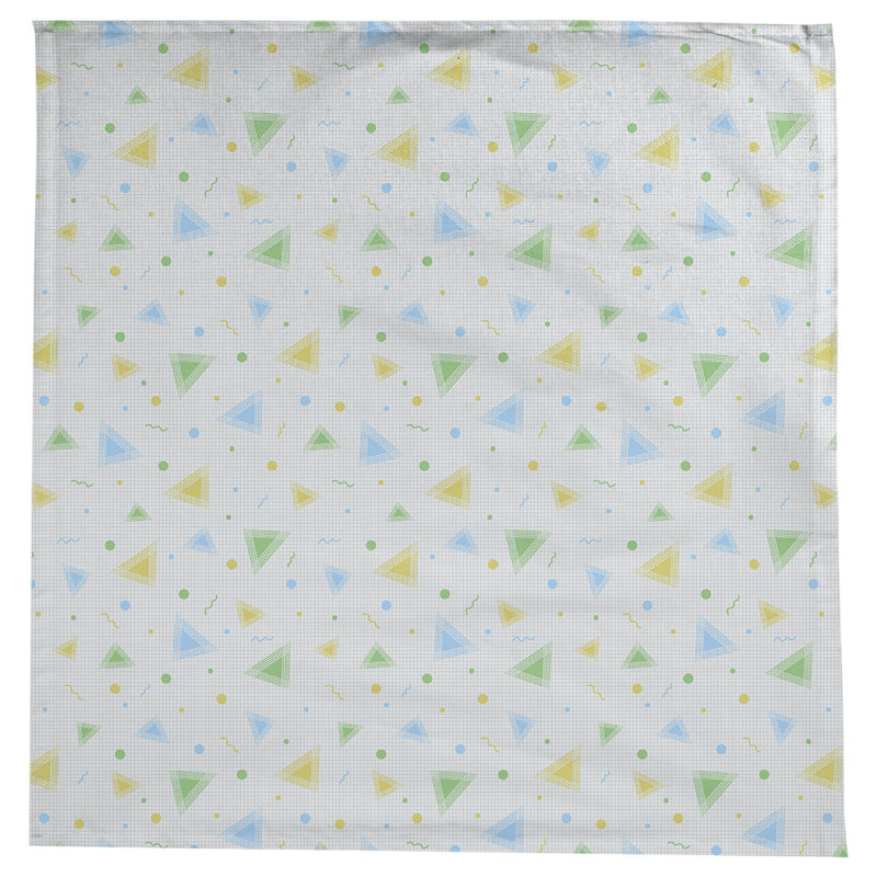 Nappe à motif 90s Leffel, Bleu / Jaune