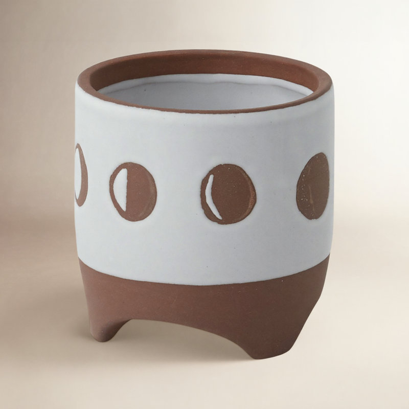 Ceramic Pot Planter, 3.5" H x 3.5" W x 3.5" D