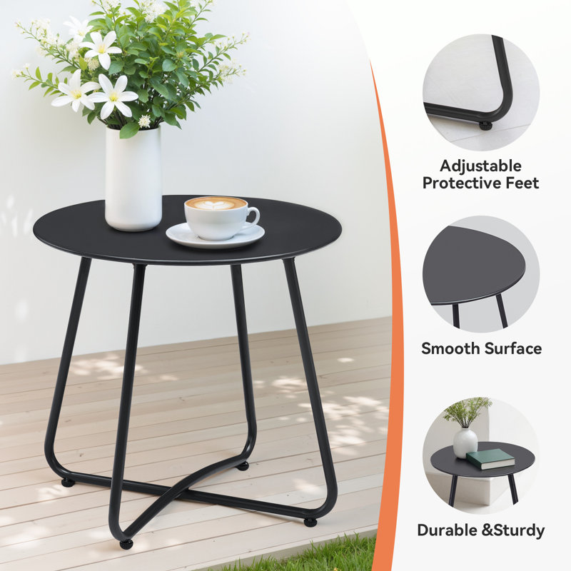 Ensemble bistro 5 pièces, ensemble de meubles de patio en rotin avec repose-pieds et ensemble de conversation avec table d'appoint