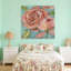 Art mural multicolore sans cadre 16 "x 16"