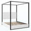 Grand lit plateforme à baldaquin avec tête de lit et structure en métal, blanc-825982473-825982466-825982513