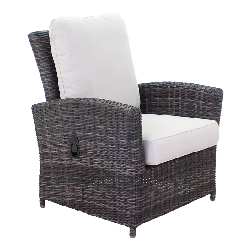Chaise de patio avec coussins et repose-pieds Thore, Non