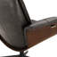 Fauteuil inclinable pivotant Mid-Century en cuir véritable-117357038