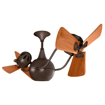 44" Vent-Bettina Dual Ceiling Fan with Wall Control and Light Kit Included