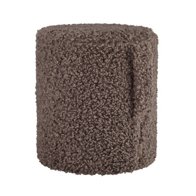 TEDDY Upholstered Pouf - Espresso