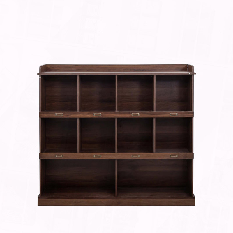 Bibliothèque à 10 tablettes avec structure durable et facile d'entretien