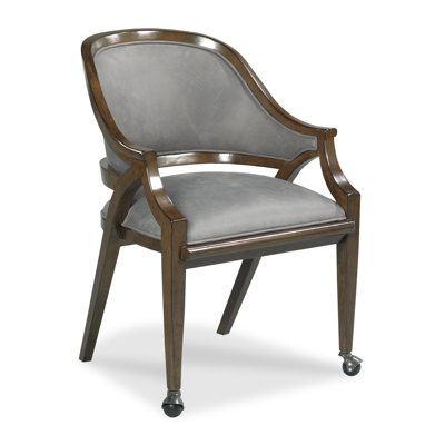 Fauteuil rembourré en cuir Belmont gris