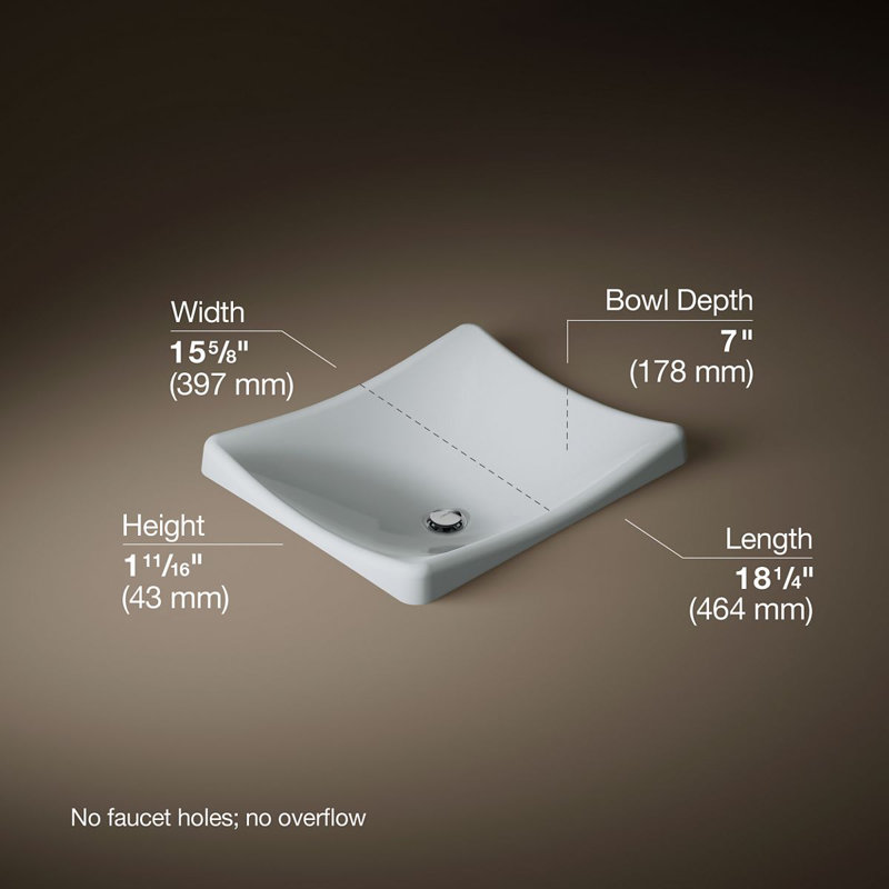 DemiLav Metal Specialty Vessel Bathroom Sink, Ice Gray