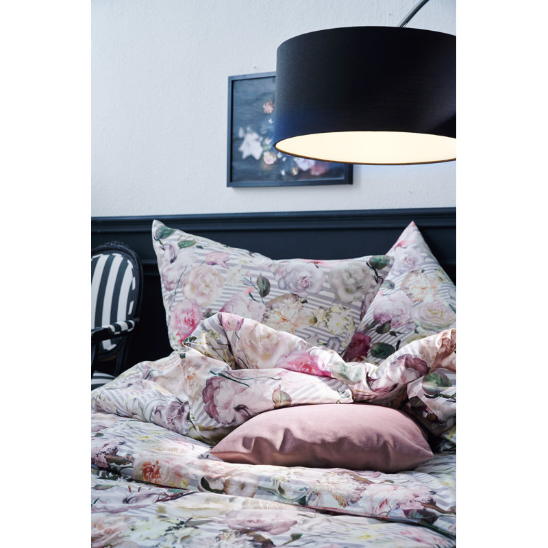 Phoenix Cotton Floral Duvet Cover Set with Pillowcases Included, Single - 1 Pillowcase (80 x 80 cm)