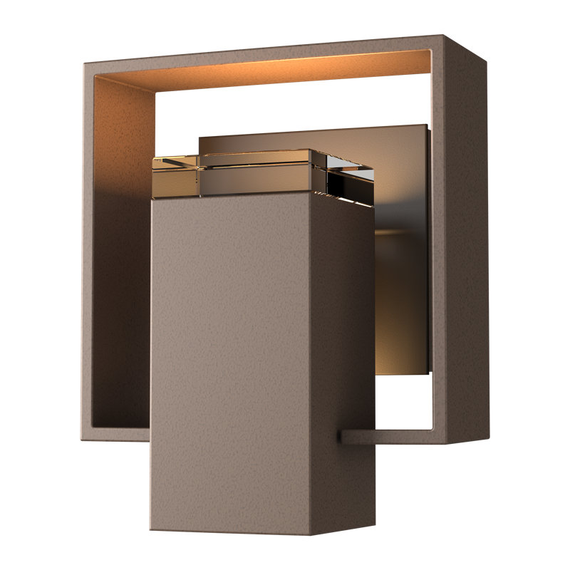 Shadow Box Outdoor Armed Sconce, Coastal Oil Rubbed Bronze, Coastal Bronze, No