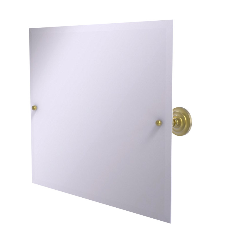 Miroir rectangulaire de salle de bain inclinable Meira, Laiton satiné