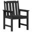 Chaise de jardin vidaXL 4 pièces en polyéthylène noir 65,5 x 59 x 88 cm