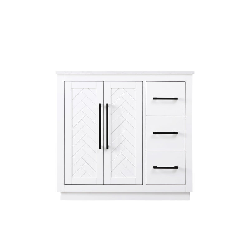 36 inch Single Bathroom Vanity, White