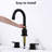 Matte Black Bathroom Sink Faucet With 2 Handles - 8 Inch Lavatory, 3 Hole, 360 Swivel Spout, Pop Up Drain, Oxidation Handle, 8" Rotatable Long-Term Stability