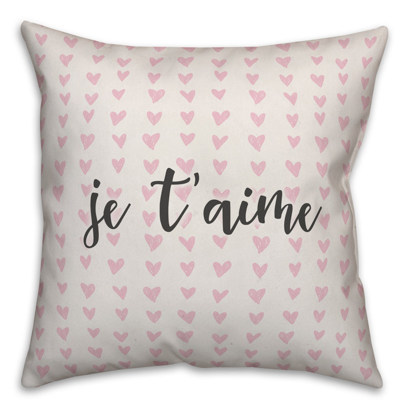  Coussin décoratif Je T'aime in Hearts, Coussin décoratif