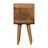Solid Wood Extra Mini Minimalist Open Curved Oak-Ish Bedside-883717237